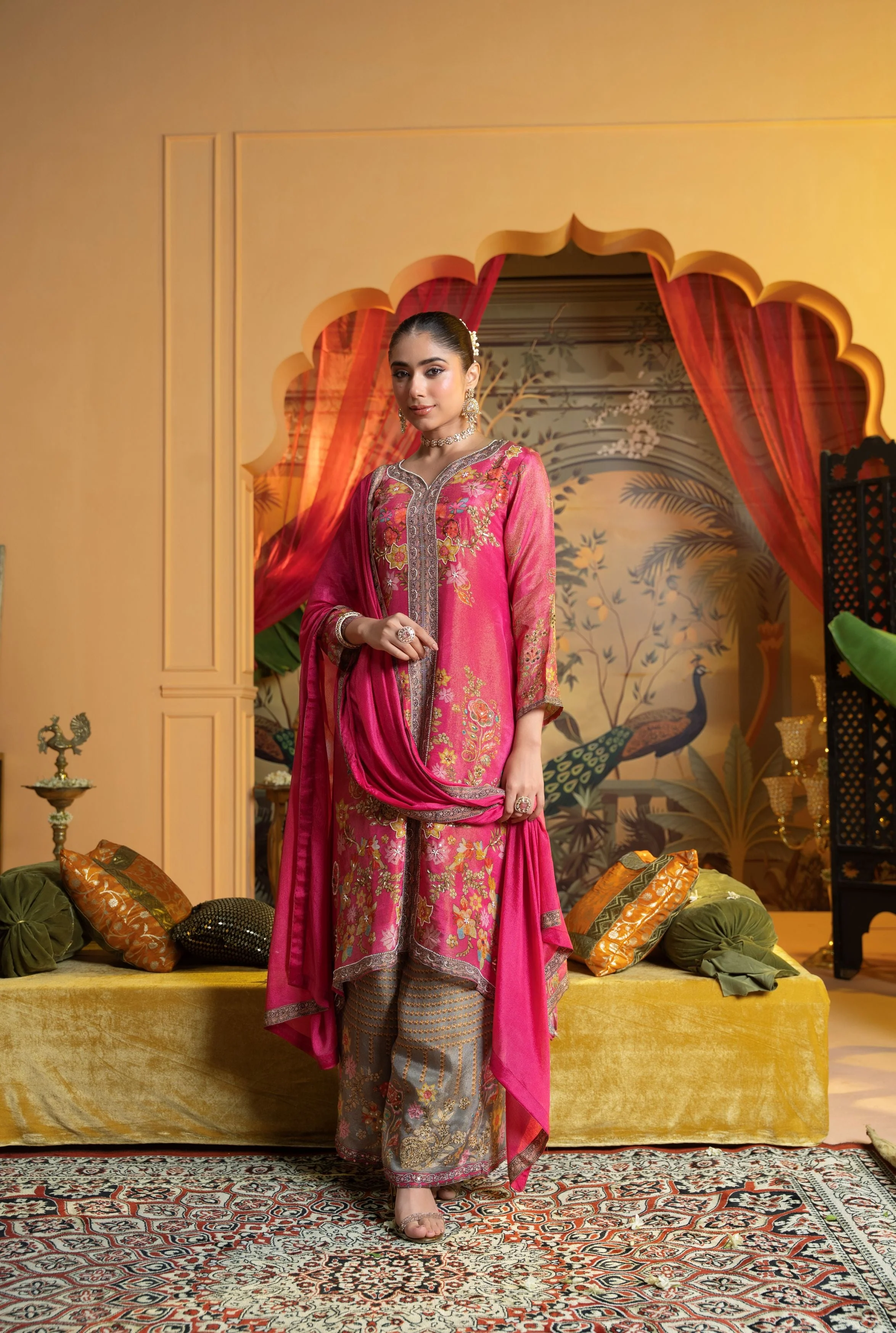 Bright Pink Palazzo Set