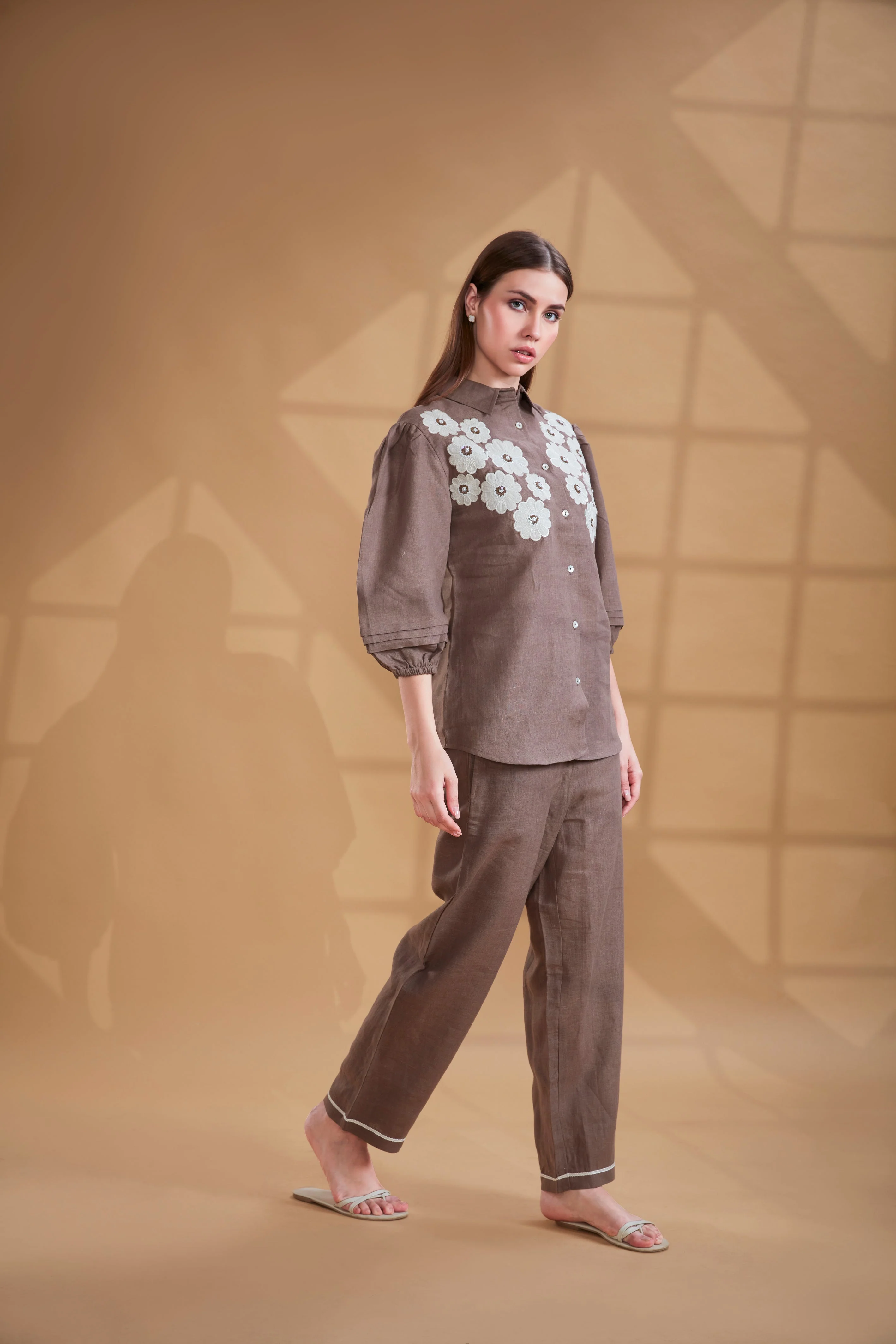 Luna Loom Embroidered Linen Co-Ord Set - Image 5