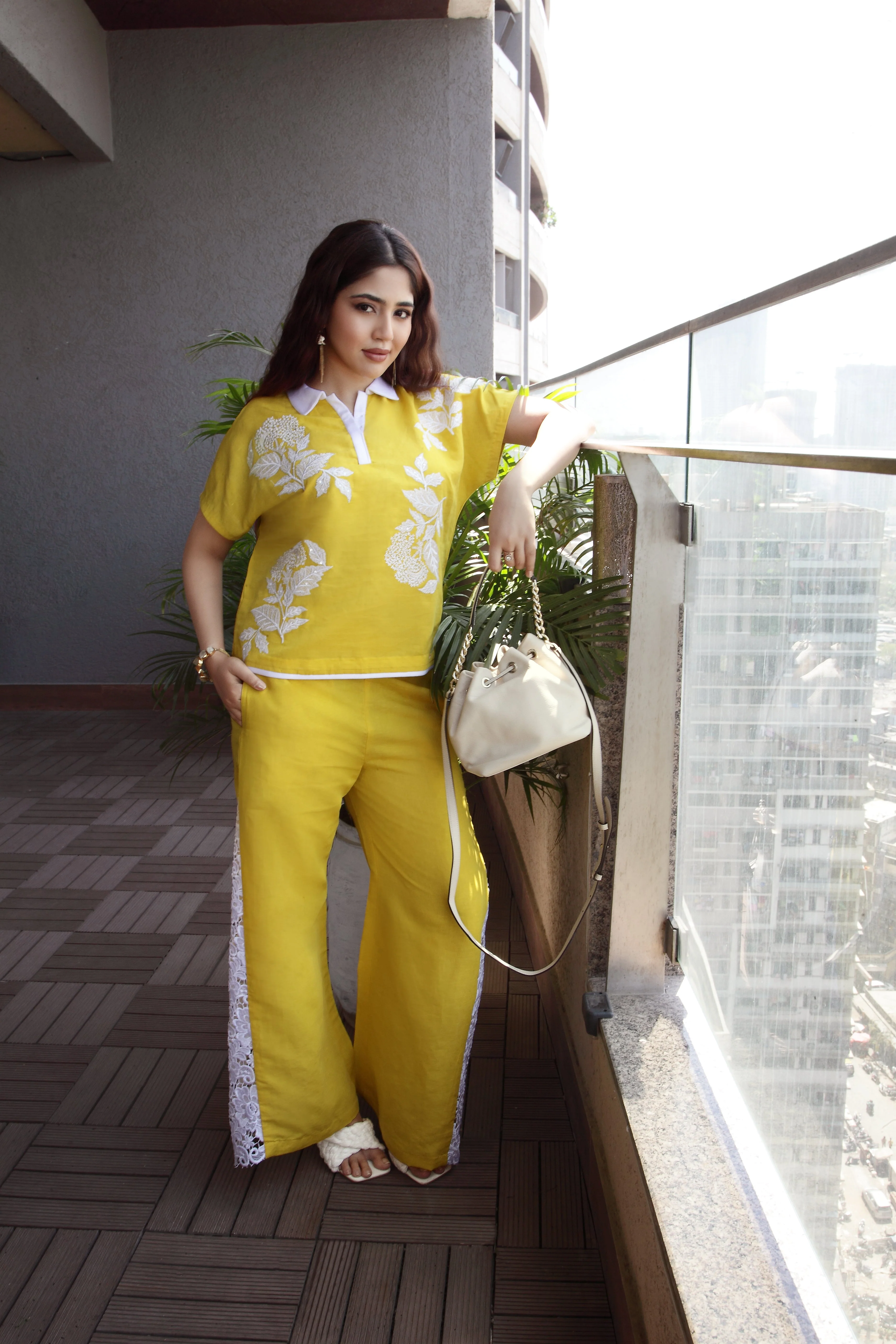 Lime Talks Linen Co-Ord Set