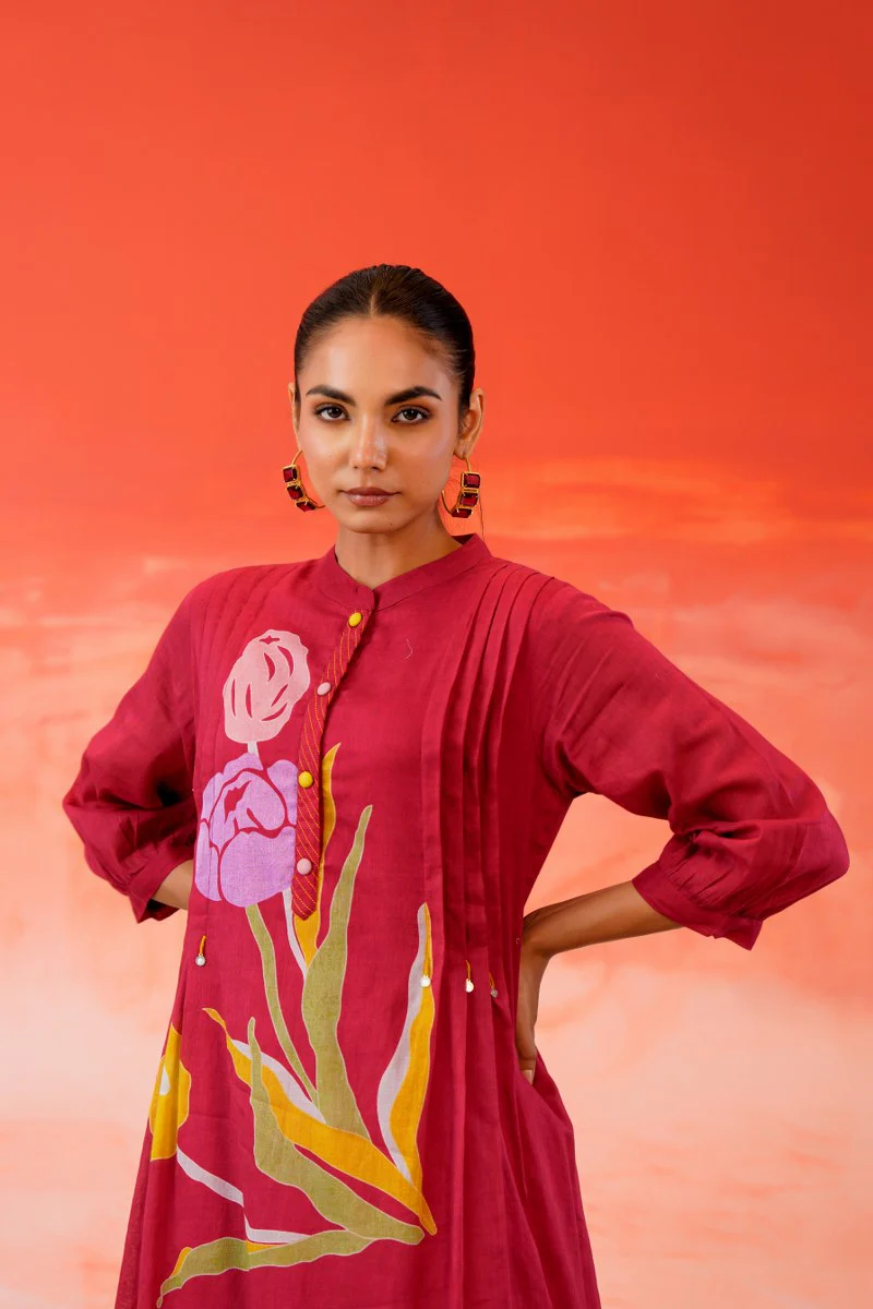 Crimson Tulip Printed Mul Cotton Kurta Set - Image 2